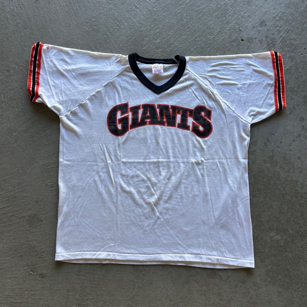 Vintage 80s Rawlings San Francisco Giants Shirt Size XL White MLB Baseball USA